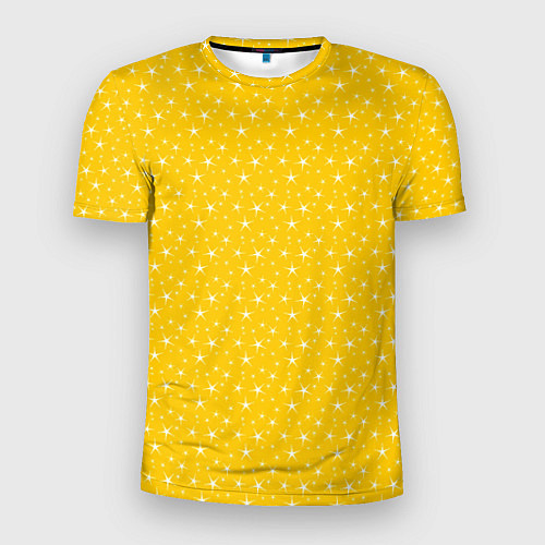 Мужская спорт-футболка Жёлтый со звёздочками / 3D-принт – фото 1