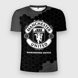 Мужская спорт-футболка Manchester United sport на темном фоне