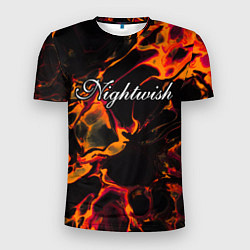 Футболка спортивная мужская Nightwish red lava, цвет: 3D-принт