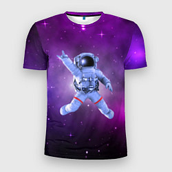 Футболка спортивная мужская Космический рок eee космонавт, цвет: 3D-принт