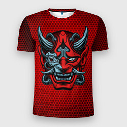 Мужская спорт-футболка Киберпанк 2077 самурай colored