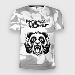 Мужская спорт-футболка My Chemical Romance рок панда на светлом фоне
