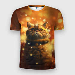 Мужская спорт-футболка Толстый кот - Экзот