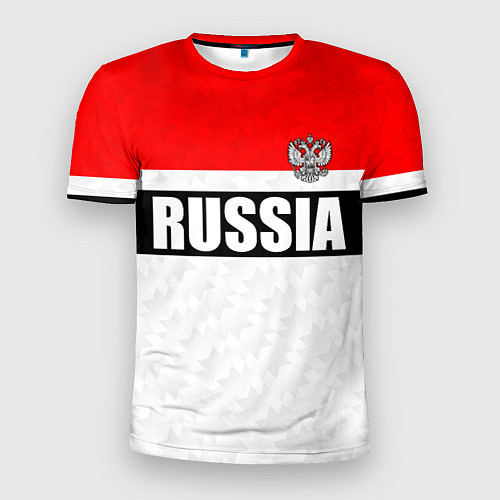 Мужская спорт-футболка Россия - униформа классическая с гербом / 3D-принт – фото 1