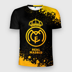 Мужская спорт-футболка Real Madrid - gold gradient