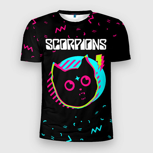 Мужская спорт-футболка Scorpions - rock star cat / 3D-принт – фото 1