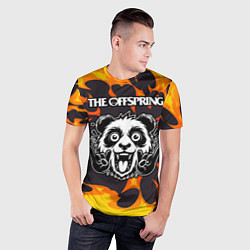 Футболка спортивная мужская The Offspring рок панда и огонь, цвет: 3D-принт — фото 2
