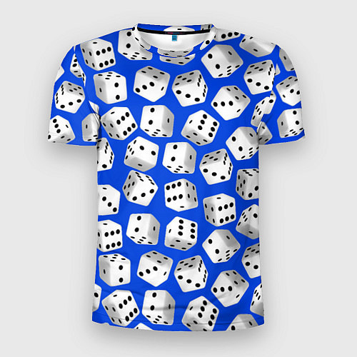 Мужская спорт-футболка Игральные кубики узор / 3D-принт – фото 1