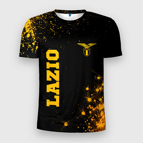 Мужская спорт-футболка Lazio - gold gradient вертикально / 3D-принт – фото 1