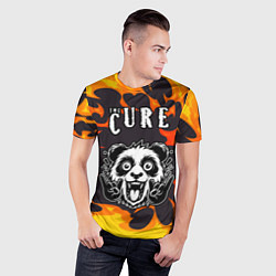 Футболка спортивная мужская The Cure рок панда и огонь, цвет: 3D-принт — фото 2
