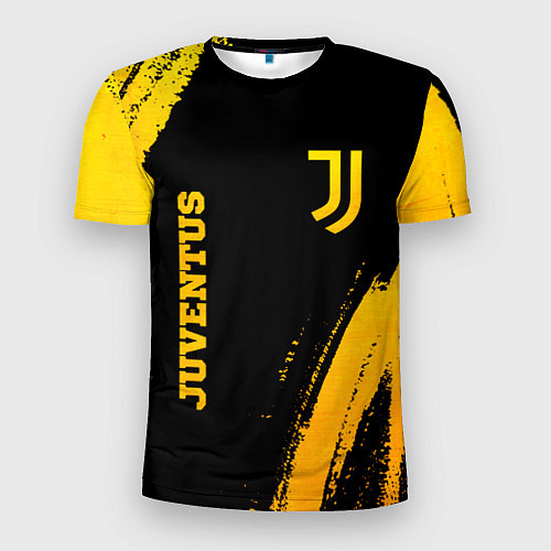 Мужская спорт-футболка Juventus - gold gradient вертикально / 3D-принт – фото 1