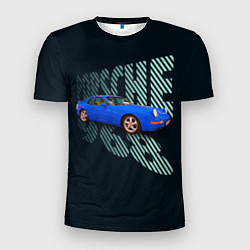 Мужская спорт-футболка Немецкая спортивная машина Porsche 968