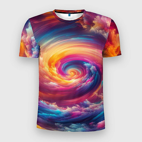 Мужская спорт-футболка Водоворот ярких красок / 3D-принт – фото 1
