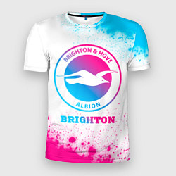 Мужская спорт-футболка Brighton neon gradient style