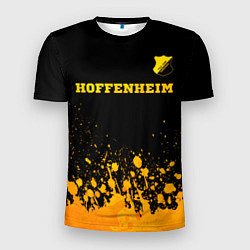 Футболка спортивная мужская Hoffenheim - gold gradient посередине, цвет: 3D-принт