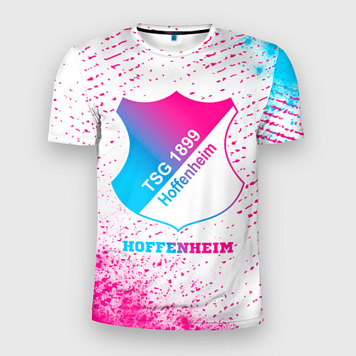 Мужская спорт-футболка Hoffenheim neon gradient style / 3D-принт – фото 1