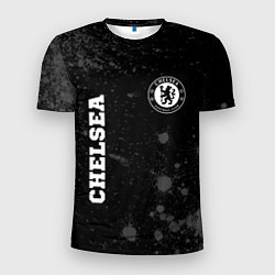 Футболка спортивная мужская Chelsea sport на темном фоне вертикально, цвет: 3D-принт