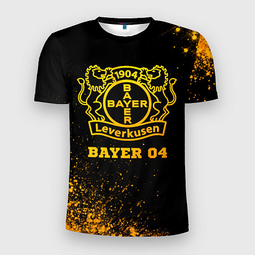 Мужская спорт-футболка Bayer 04 - gold gradient / 3D-принт – фото 1