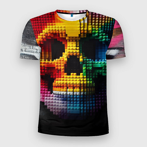 Мужская спорт-футболка Lego skull fantasy - ai art / 3D-принт – фото 1