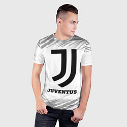 Футболка спортивная мужская Juventus sport на светлом фоне, цвет: 3D-принт — фото 2