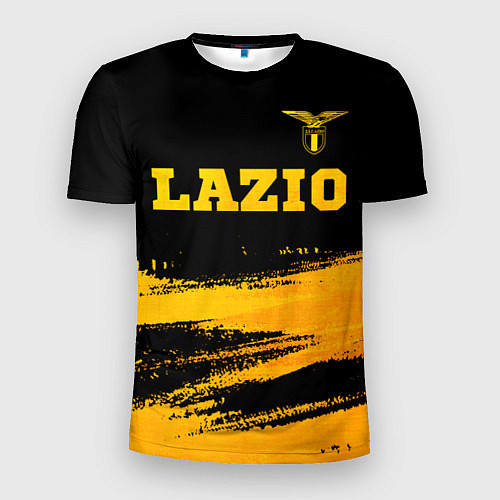 Мужская спорт-футболка Lazio - gold gradient посередине / 3D-принт – фото 1