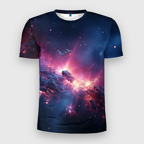 Мужская спорт-футболка Взрыв в космосе / 3D-принт – фото 1