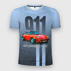 Мужская спорт-футболка Винтажный автомобиль Porsche 911 Carrera
