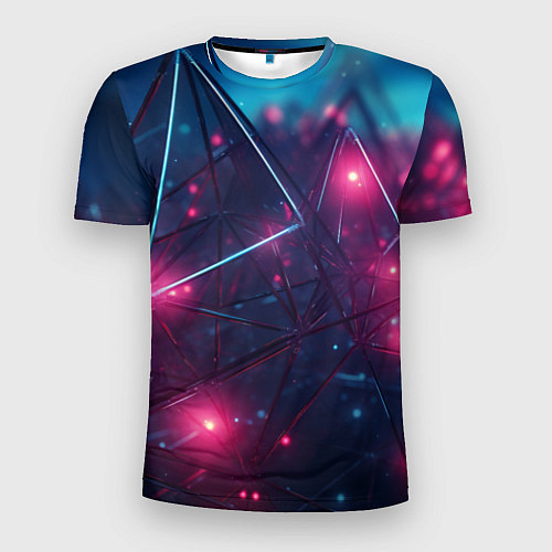 Мужская спорт-футболка Конструкция с ярким свечением / 3D-принт – фото 1