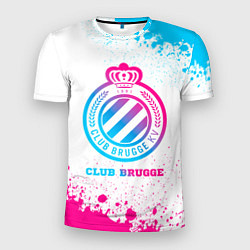 Футболка спортивная мужская Club Brugge neon gradient style, цвет: 3D-принт