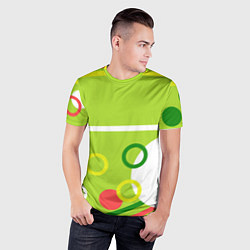 Футболка спортивная мужская Яркая геометрия с кольцами, цвет: 3D-принт — фото 2