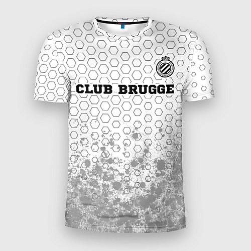 Мужская спорт-футболка Club Brugge sport на светлом фоне посередине / 3D-принт – фото 1