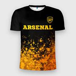 Мужская спорт-футболка Arsenal - gold gradient посередине