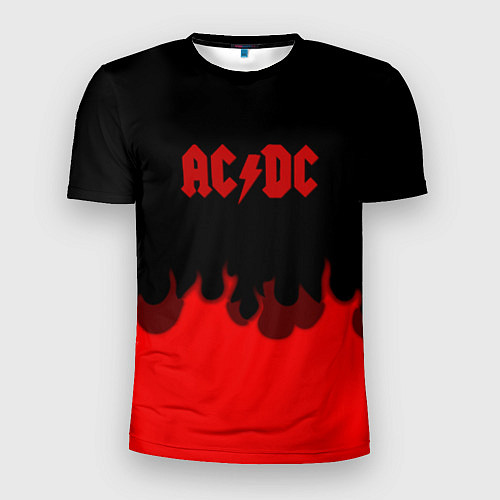 Мужская спорт-футболка AC DC fire rock steel / 3D-принт – фото 1