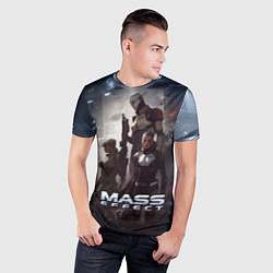 Футболка спортивная мужская Mass Effect game, цвет: 3D-принт — фото 2