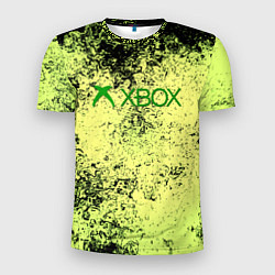Мужская спорт-футболка Xbox брызги красок кислота