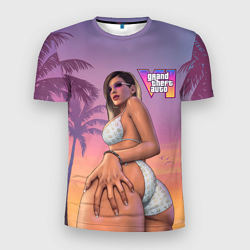 Мужская спорт-футболка Девушка в купальнике из Gta 6 / 3D-принт – фото 1