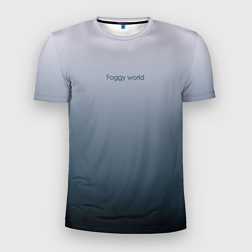 Мужская спорт-футболка Foggy world градиент туманный / 3D-принт – фото 1