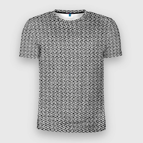 Мужская спорт-футболка Чёрно-белый текстурированный полосы / 3D-принт – фото 1