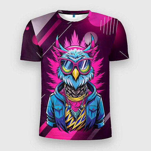Мужская спорт-футболка Стильная сова в одежде / 3D-принт – фото 1