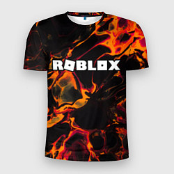 Мужская спорт-футболка Roblox red lava