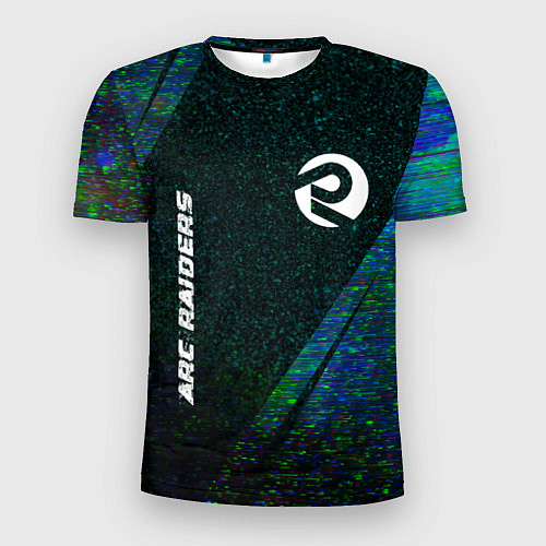 Мужская спорт-футболка ARC Raiders glitch blue / 3D-принт – фото 1