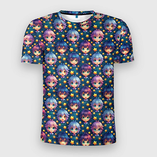 Мужская спорт-футболка Аниме персонажи паттерн / 3D-принт – фото 1