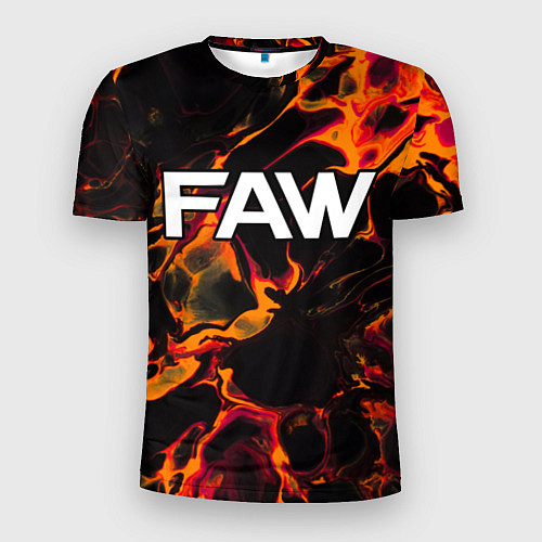 Мужская спорт-футболка FAW red lava / 3D-принт – фото 1