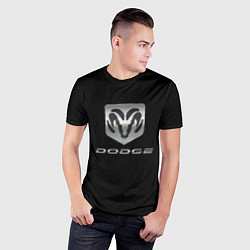 Футболка спортивная мужская Dodge logo, цвет: 3D-принт — фото 2