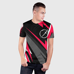 Футболка спортивная мужская Akame ga Kill electro lines, цвет: 3D-принт — фото 2