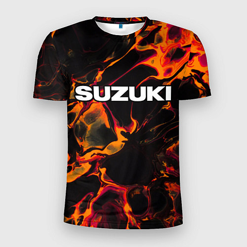 Мужская спорт-футболка Suzuki red lava / 3D-принт – фото 1