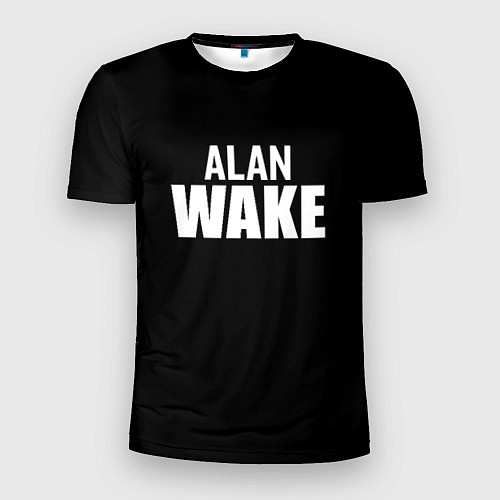 Мужская спорт-футболка Alan Wake white logo / 3D-принт – фото 1