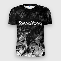 Мужская спорт-футболка SsangYong black graphite