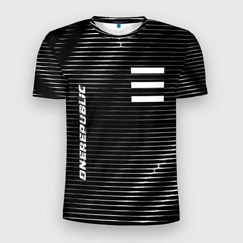 Мужская спорт-футболка OneRepublic metal rock lines / 3D-принт – фото 1