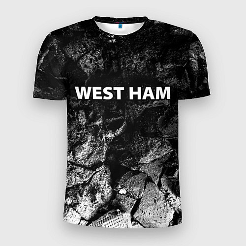 Мужская спорт-футболка West Ham black graphite / 3D-принт – фото 1